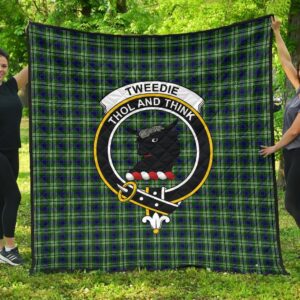 Tweedside District Tartan Clan Badge Premium Quilt Th8 Home Decor  Quilt